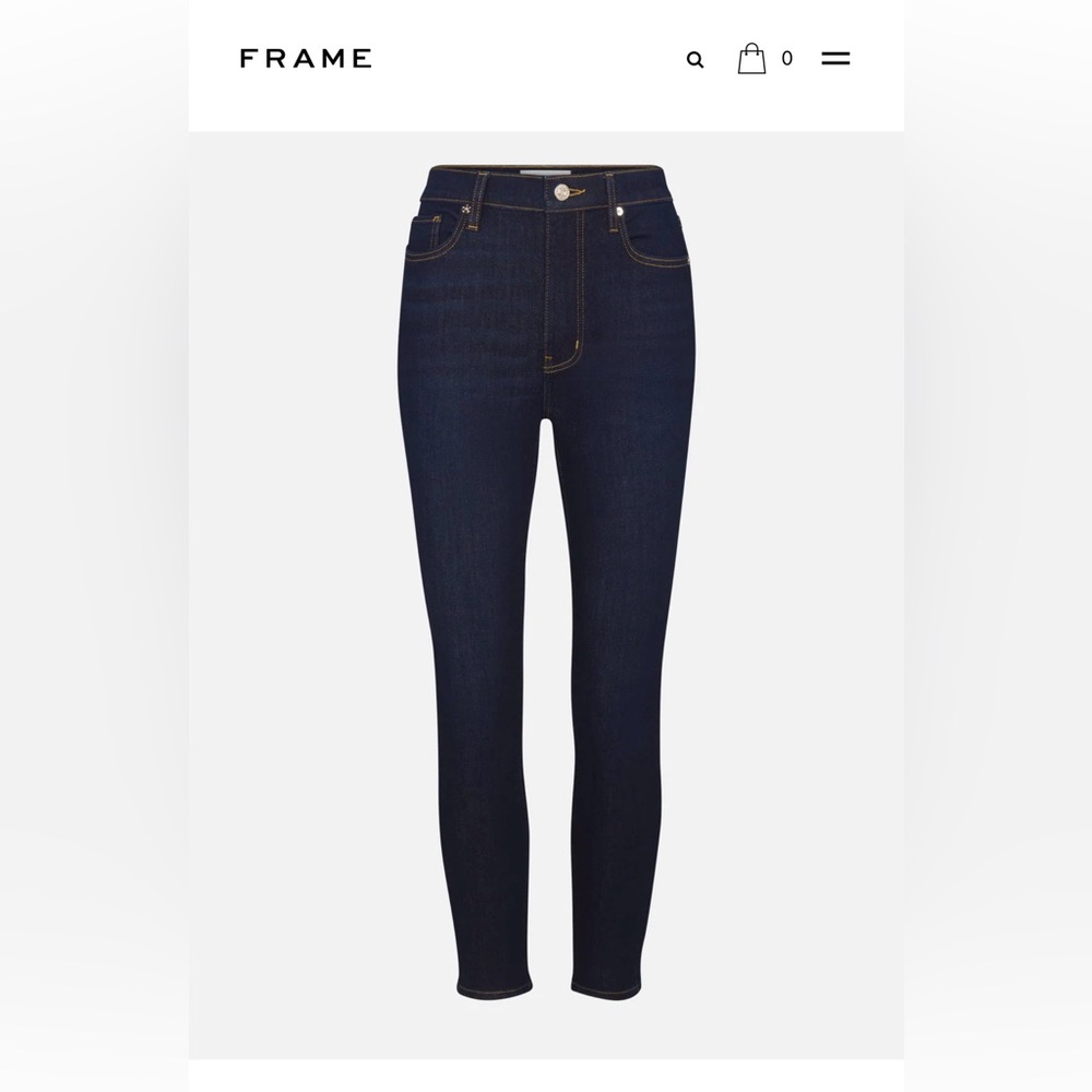 Frame Denim Dark Blue Skinny Jeans